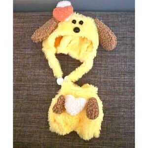 Plush Yellow Fluffy Animal Costume For Labubu Dolls